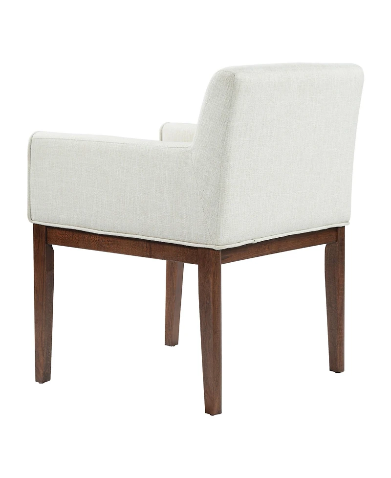 Boyel Living 2-Piece Modern Upholstered Dining Chairs with Arms, Fabric and Rubberwood Legs, Kitchen