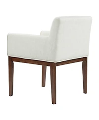 Boyel Living 2-Piece Modern Upholstered Dining Chairs with Arms, Fabric and Rubberwood Legs, Kitchen