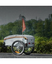 Mountaintop Bike Cargo Trailer, Load Capacity, Heavy-Duty Bicycle Wagon Cart, Foldable Compact Storage with Universal Hitch