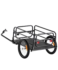 Mountaintop Bike Cargo Trailer,Heavy-Duty Foldable Bicycle Wagon Cart,Universal Quick Release Hitch,16"Wheels and Reflectors