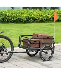 Mountaintop Bike Cargo Trailer, Wheels, Suspension, 88 lbs Load Capacity, Durable Transport Cart
