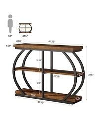 Slickblue Modern 3-Tier Console Table for Hallway or Sofa