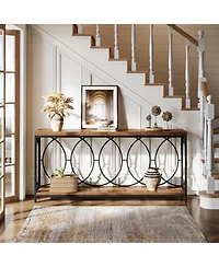 Slickblue 2-Tier Long Console Table with Storage Shelf