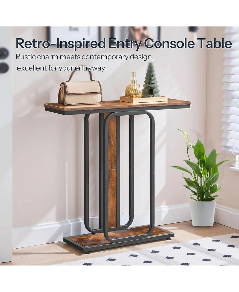 Slickblue Modern 2-Tier Slim Console Table for Entryway and Living Room