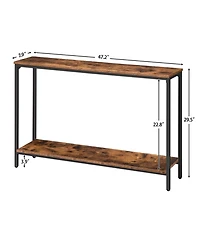 Slickblue Modern 47.2-Inch Narrow Entryway Table with Multi-Tier Shelves