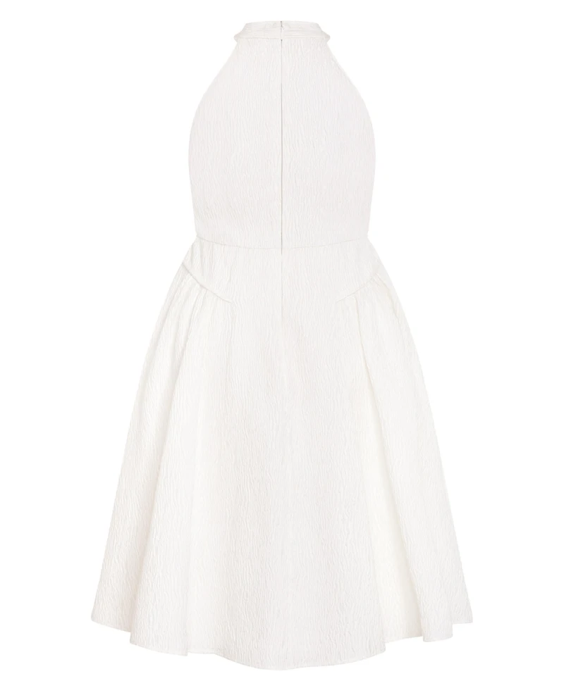 City Chic Plus Halter Jacquard A-Line Midi Dress