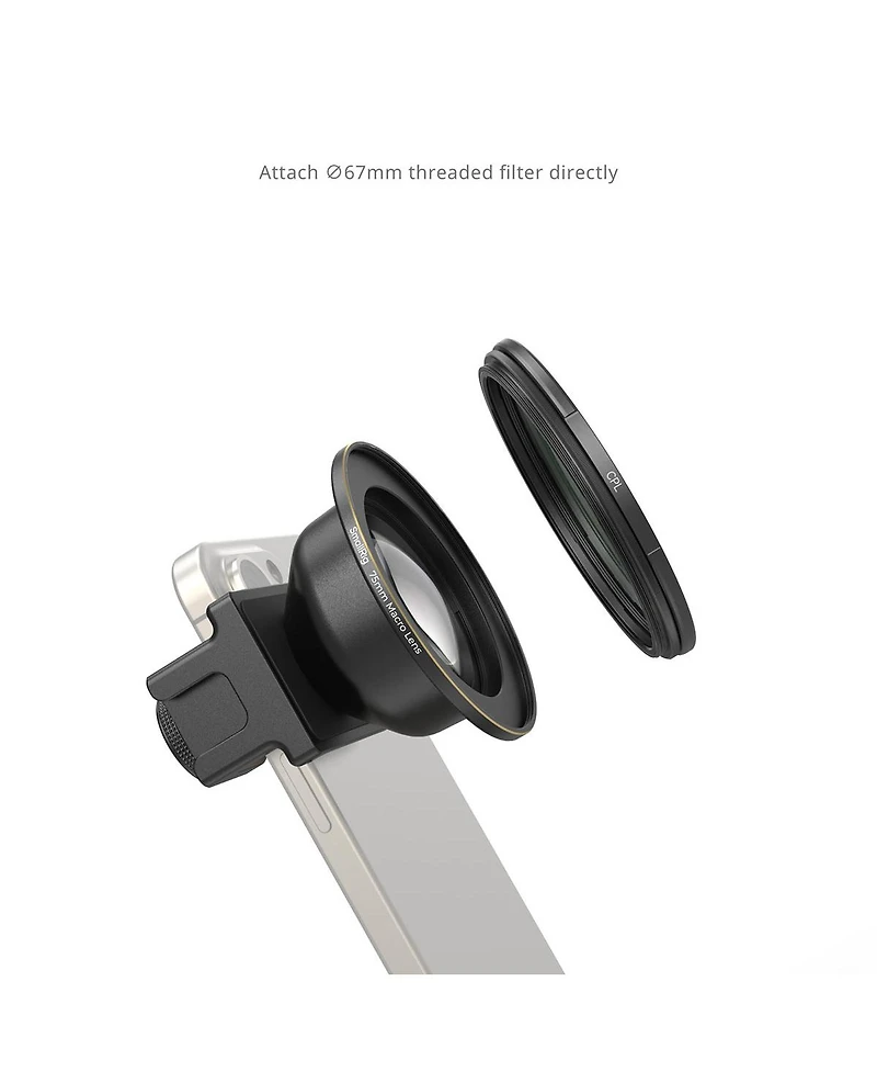 SmallRig 75mm Macro Lens for Mobile Phone (T-Mount)