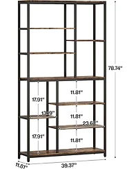 Tribesigns 8-Tier 79 Inch Tall Bookshelf