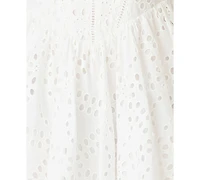 Steve Madden Juniors' Square Neck Eyelet Dress