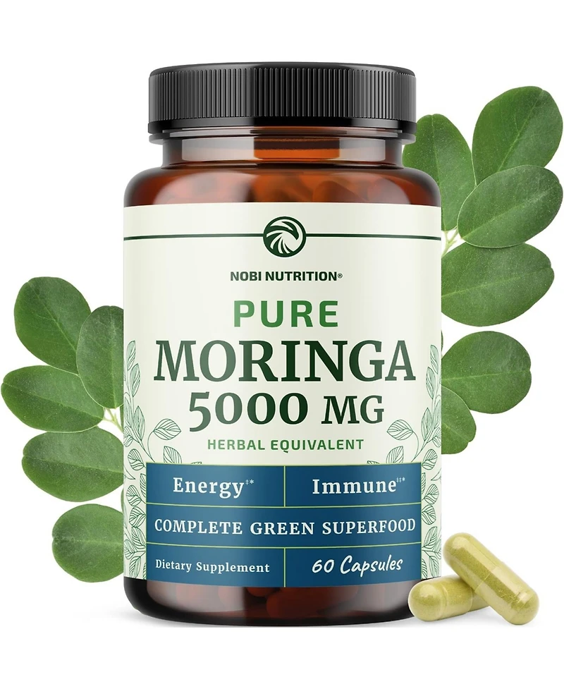 Nobi Nutrition Moringa Capsules, 60 Count