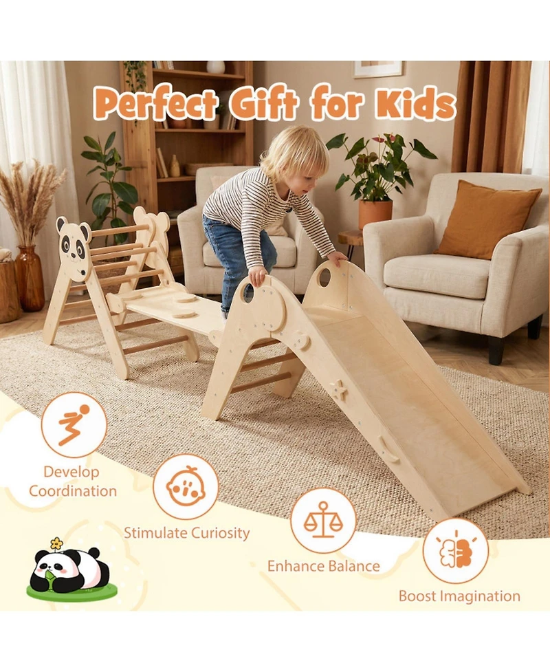 Sugift Montessori Foldable Climbing Triangle Set, 3-Piece