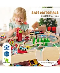 Hongge Reversible Wooden Train Table
