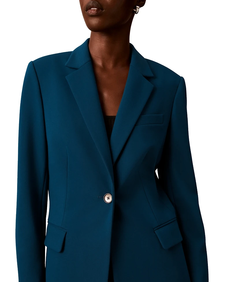 Calvin Klein Women's Notch Collar One-Button Jacket