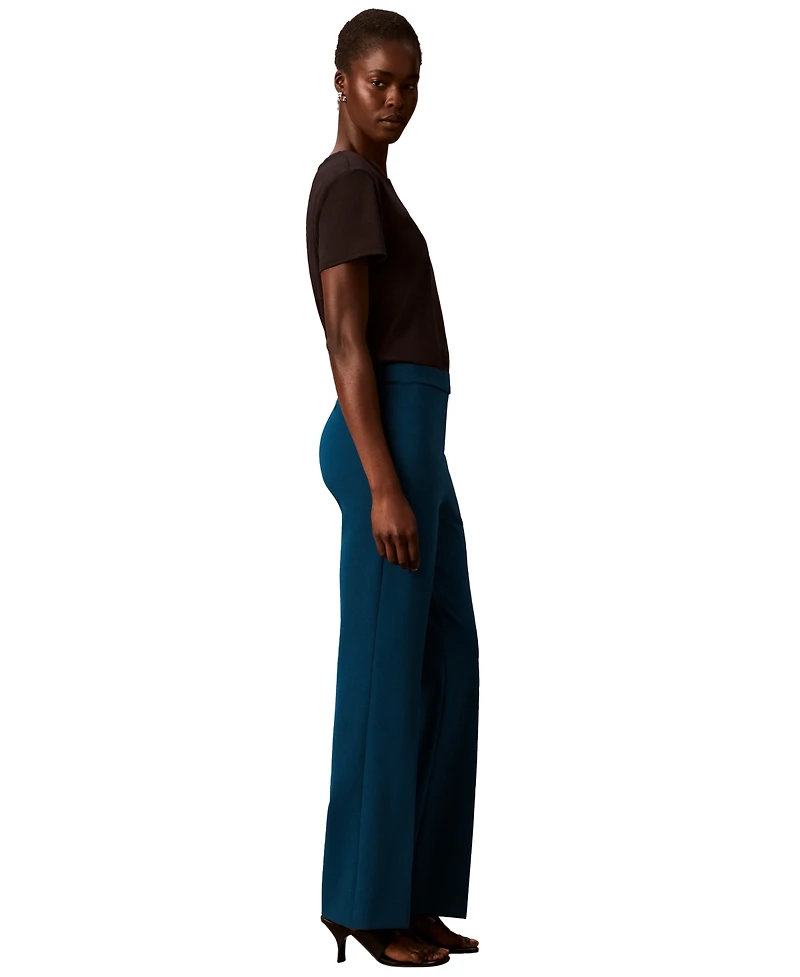 Calvin Klein Women's High-Waisted Pull-On Bootcut Pants