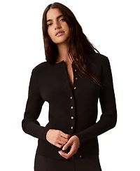 Calvin Klein Women's Button-Front Ribbed Cardigan