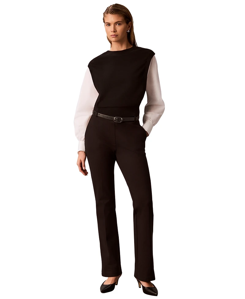 Calvin Klein Women's Crewneck Long-Sleeve Sweater