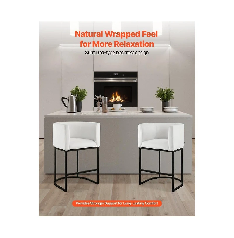 Slickblue Set of 3 Counter Height Bar Stools 25 Inch with Backrest