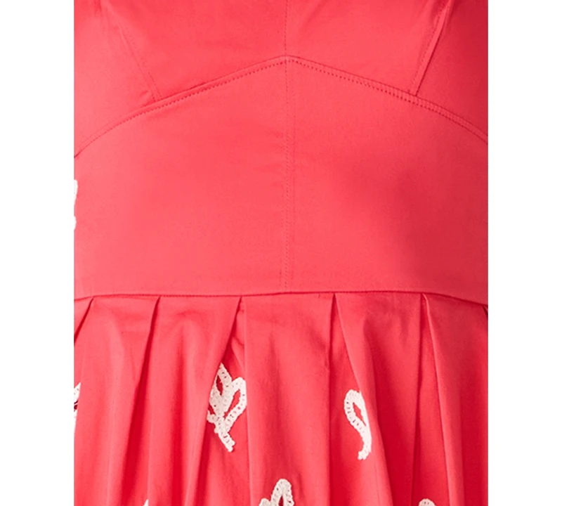 Steve Madden Juniors' Floral-Print Cutout Sweetheart-Neck Dress