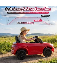 Hongge 12V Electric Coupe Ride-On with Parent Control, 36" x 22" x 17", Ages 3-8