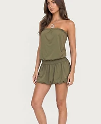 Edikted Women's Layton Studded Strapless Bubble Mini Dress