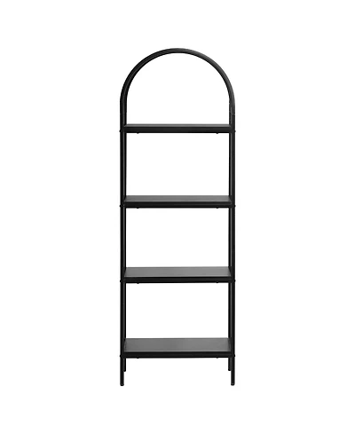 Slickblue Metal Bookcase with 4 Open Display Shelves