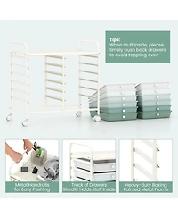Sugift 12 Drawer Rolling Storage Cart for Home and Office