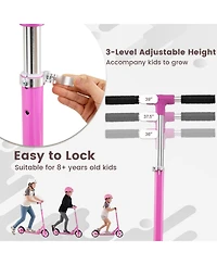 Sugift Folding Aluminum Alloy Scooter with 3 Adjustable Heights for Kids and Adults