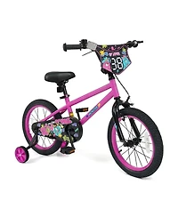 Sugift 16" Kids Bike with Detachable Training Wheels, Dual-Brake Control, Monster-Themed Graphics, Ages 4-7