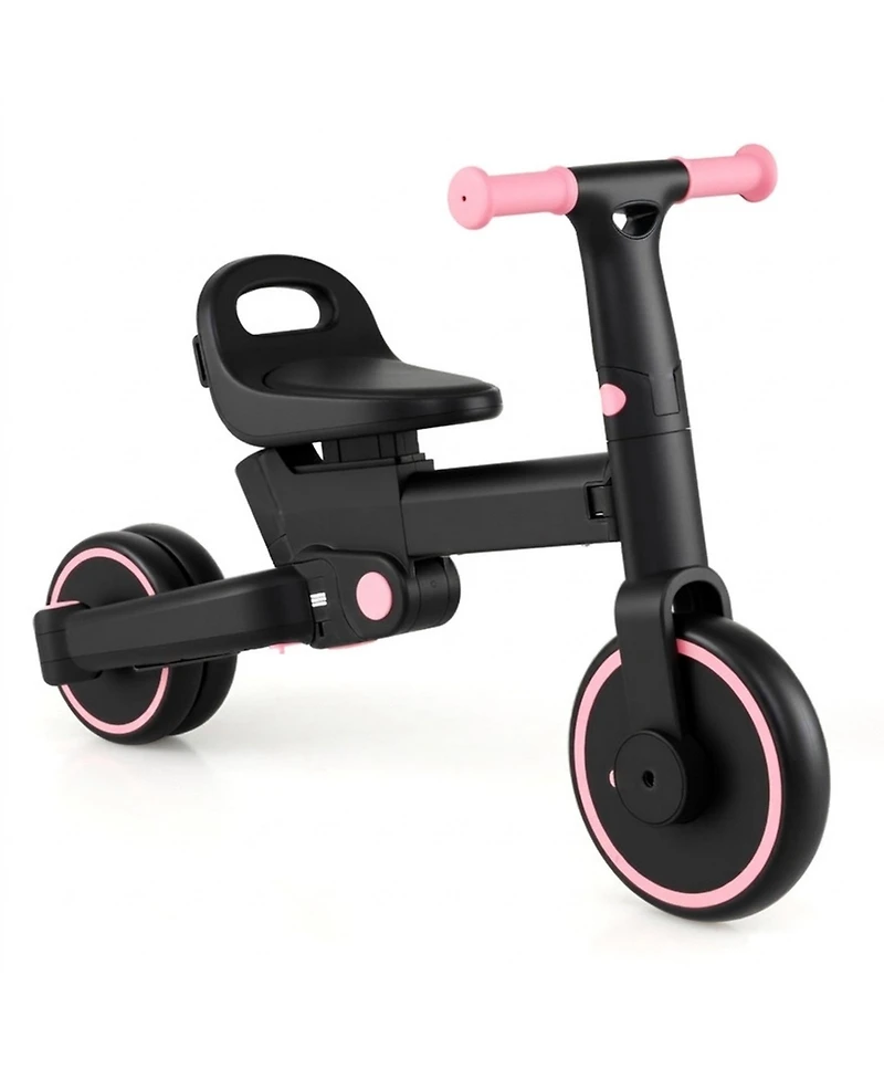 Hongge 4-in-1 Foldable Toddler Trike with Parent Push Handle, 55 lbs Capacity, Ages 18 Months–5 Years