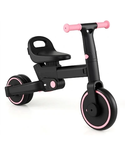 Hongge 4-in-1 Foldable Toddler Trike with Parent Push Handle, 55 lbs Capacity, Ages 18 Months–5 Years