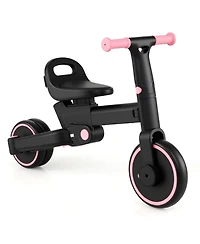 Hongge 4-in-1 Foldable Toddler Trike with Parent Push Handle, 55 lbs Capacity, Ages 18 Months–5 Years