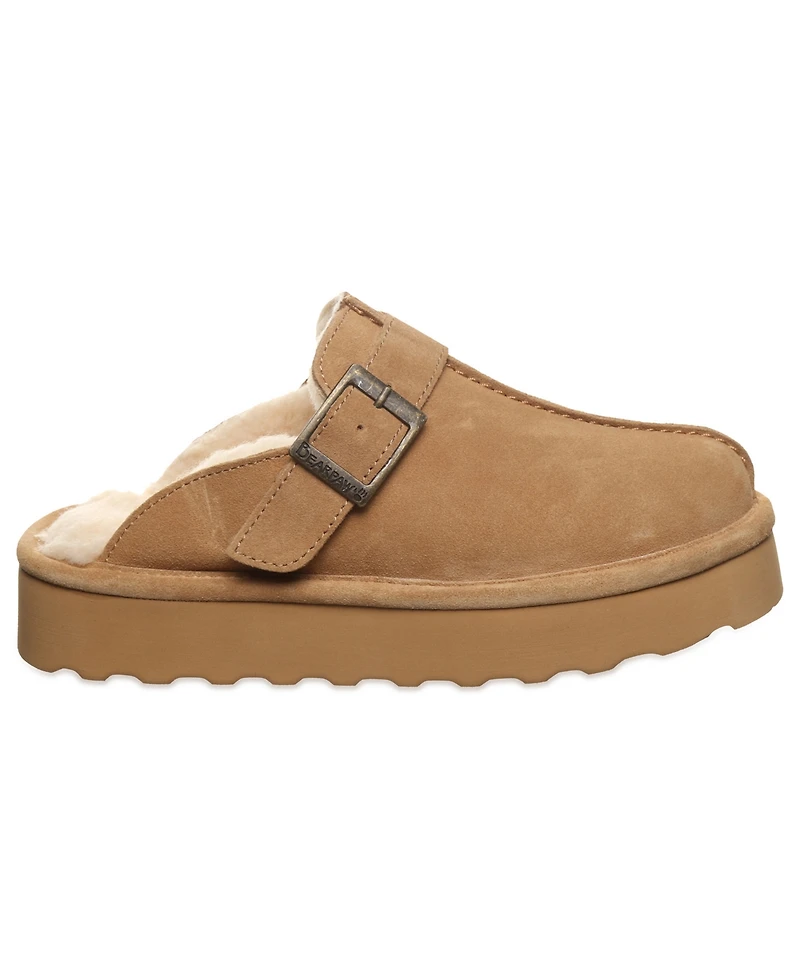 Bearpaw Women's Moxie Platform Suede Slip-On Clogs