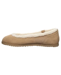 Bearpaw Women's Delphi Faux Fur Trim Ballet Flats