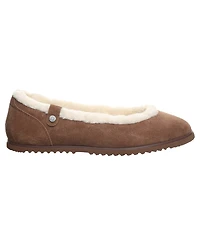 Bearpaw Women's Delphi Faux Fur Trim Ballet Flats