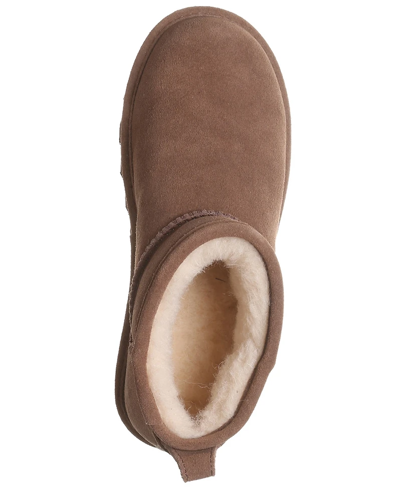 Bearpaw Women's Shorty Round Toe Suede Booties