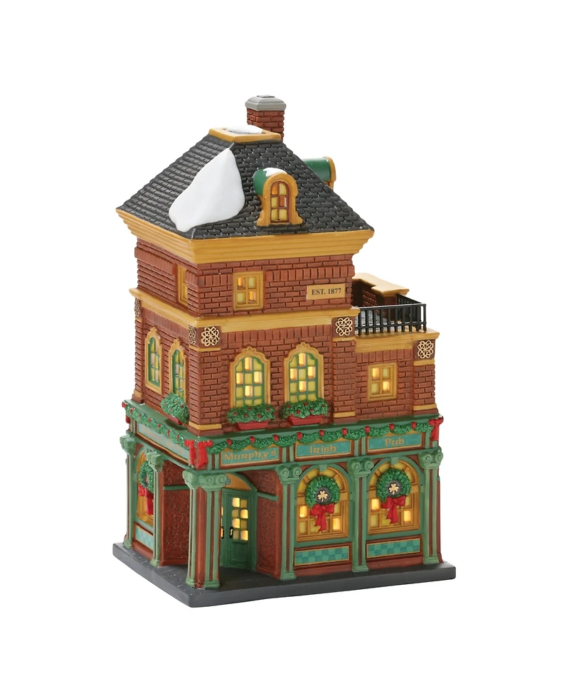 Department 56 Christmas in the City Light-Up Murphy's Irish Pub Figurine
