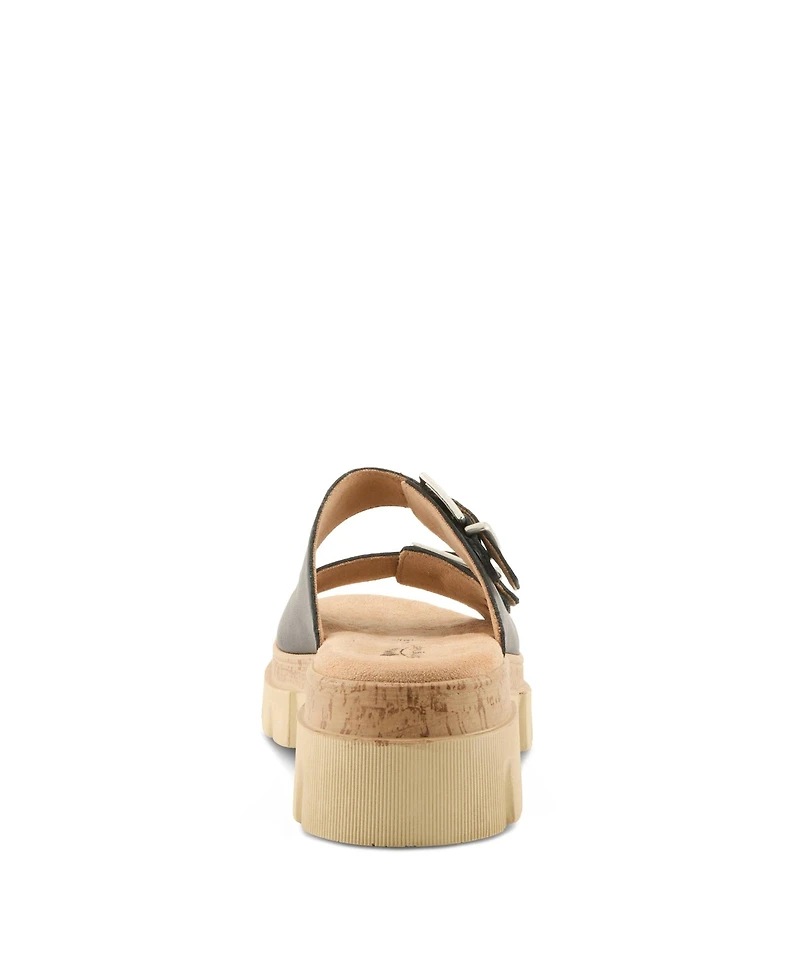 Spring Step Women's Marbello Wedge Sandal with Buckle Closure