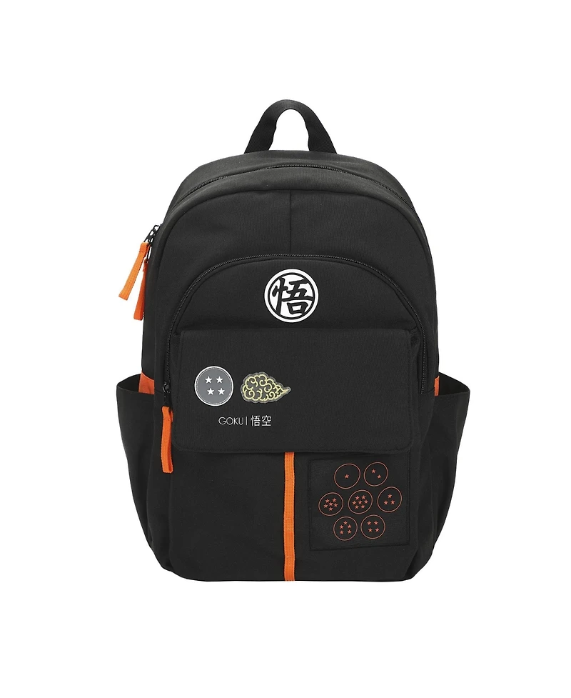 Dragon Ball Z Goku Symbols Black 17.5" Adult Commuter Backpack