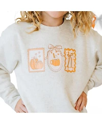 Sweet Wink Big Girls Pumpkin Cameo Sweatshirt