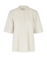 Masai Copenhagen Women's MaBeyora Mandarin Collar Textured Blouse