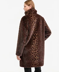 Kobi Halperin Women's Emilia Leopard-Print Faux-Fur Mid-Length Jacket