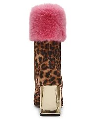 Betsey Johnson Women's Vita Pom Square Toe Dress Booties