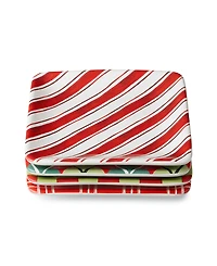 Certified International Snowman Delight Canape Plates, Set of 4