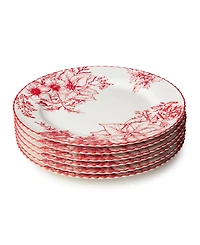 Certified International Crimson Noel Dinner Plates, Set of 6