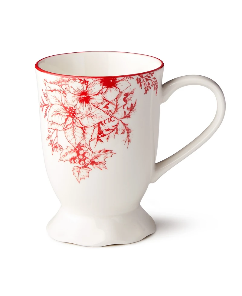 Certified International Crimson Noel Mugs, Set of 6