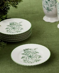 Certified International Winter Evergreen Canape Plates, Set of 6