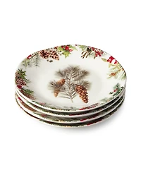 Certified International Woodland Canape Plates, Set of 4