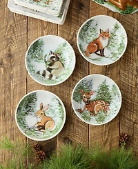 Certified International Winter Cabin Soup Bowls, Set of 4
