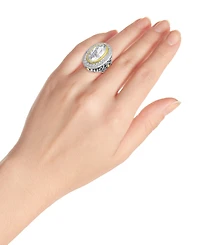 Macy's Oval Cubic Zirconia Oxidized Accents Statement Ring