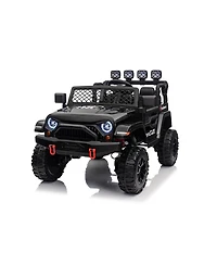 Yobtop 24V 7Ah 2-Seater Remote-Control 4WD Ride-On Jeep, Ages 3+